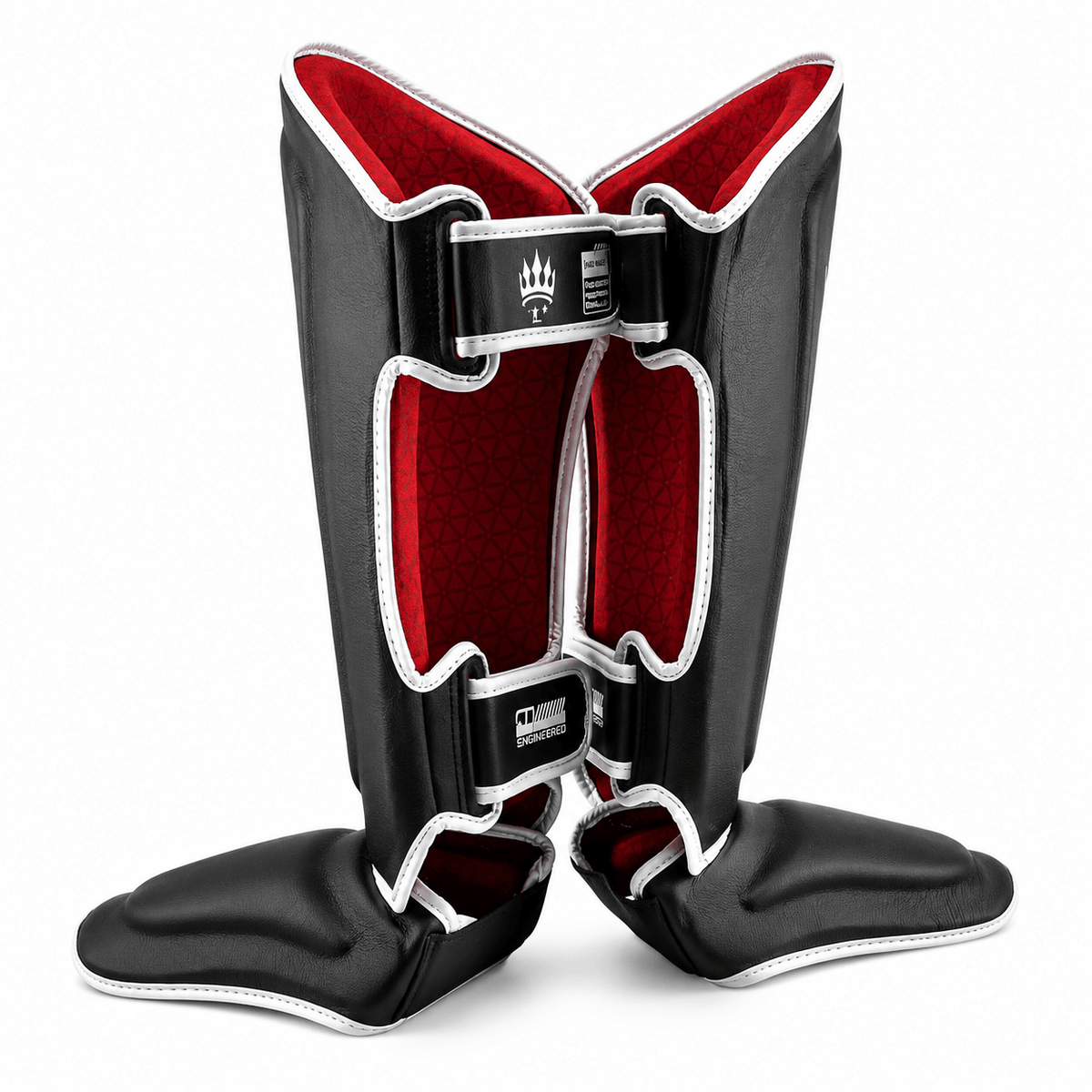 Playerz SparTech Shin Guards - Black/White - Playerz Boxing